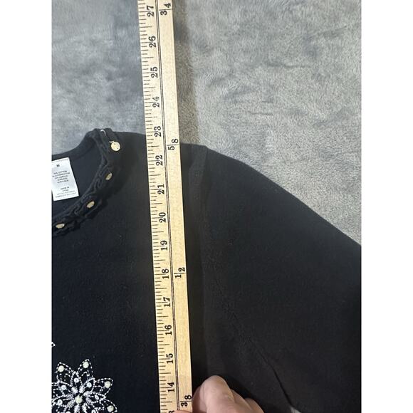 alfred dunner women top medium Black With Floral Pattern - Picture 8 of 8